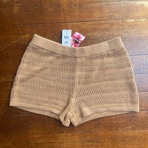 Roxy Tan High Waist Knit Shorts